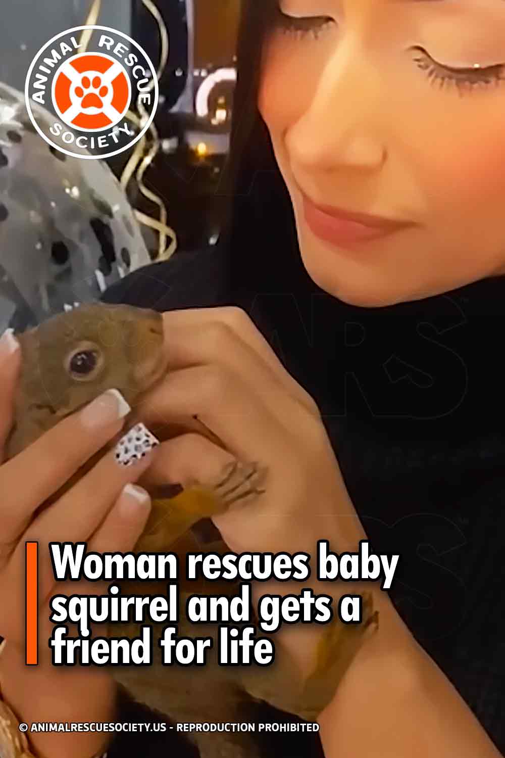 Woman rescues baby squirrel and gets a friend for life